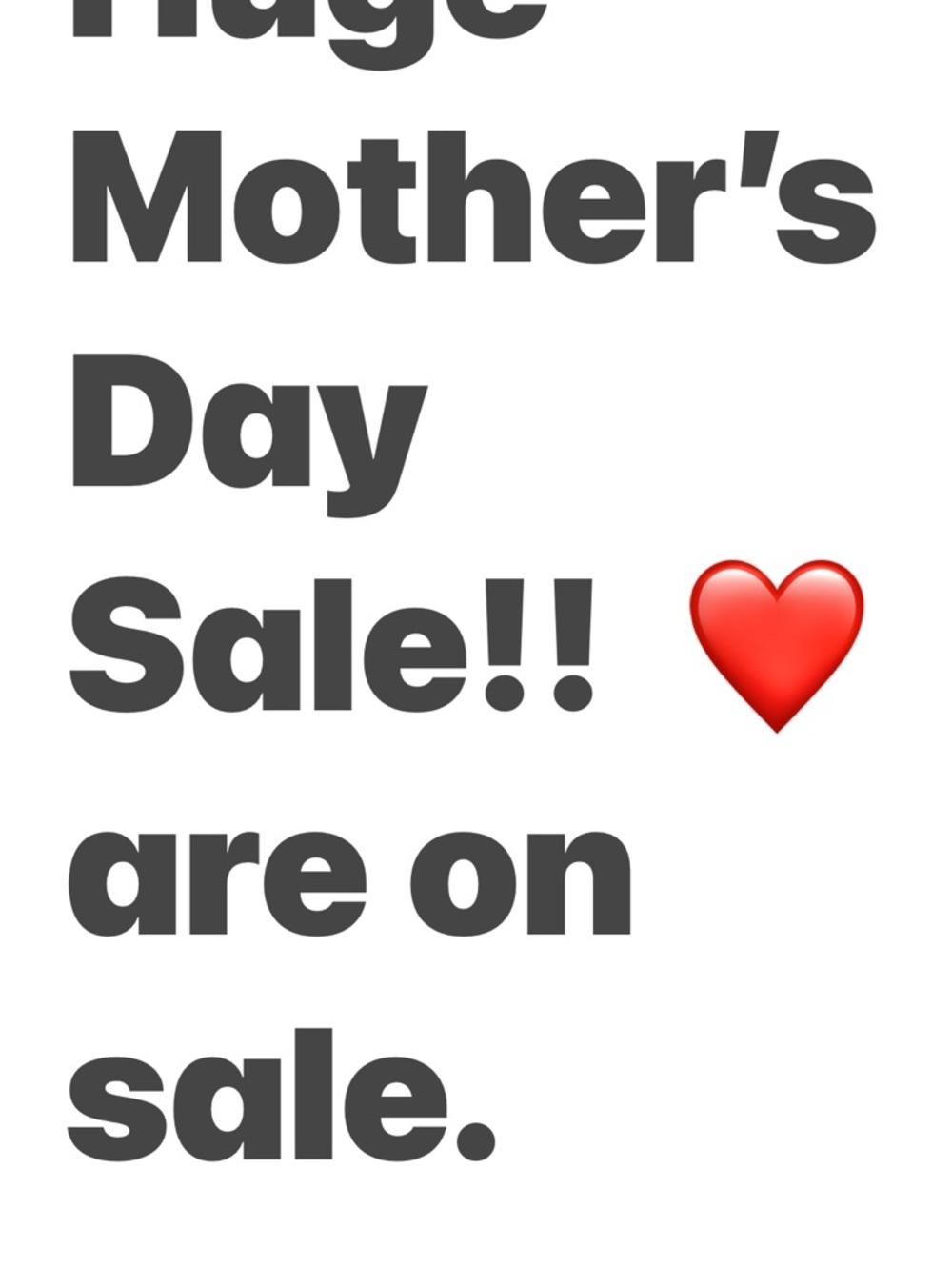 Mother's Day Sale Graphic Tote Bag - Red Heart